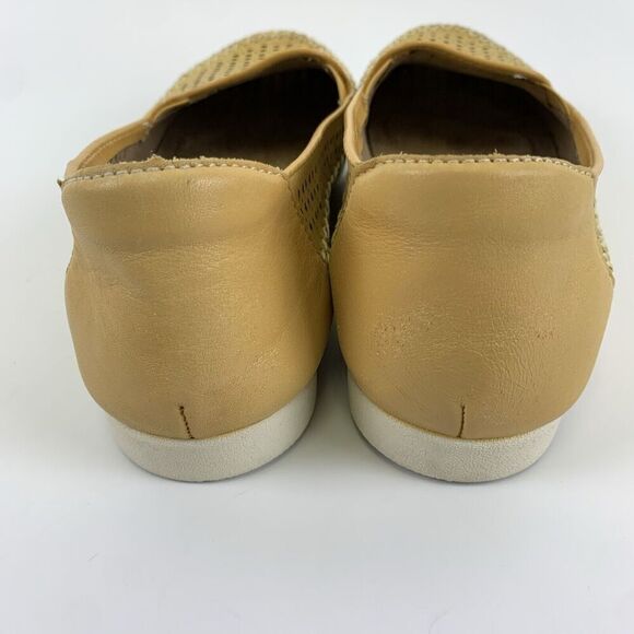 Earth Origins Lark Lizzy Loafer Amber Yellow Leather Perforated Slip On Women 10 - Picture 6 of 11